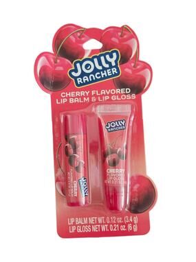 JOLLY RANCHER CHERRY FLAVOR LIP BALM & LIP GLOSS TASTE BEAUTY CHAPSTICK